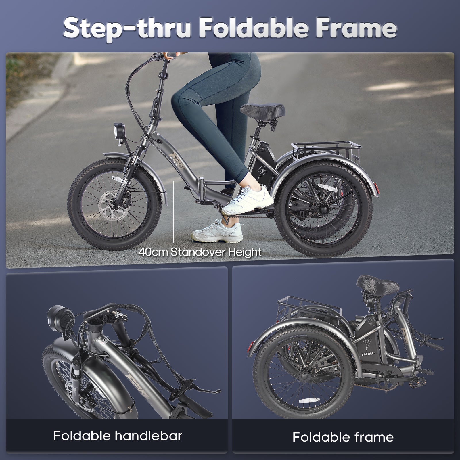 FAFREES .electric bicycle、electric bike、e-bike、motorized bicycle、power-assisted bicycle ,All Terrain Electric Bike,Off-road electric bikes,fat tires，Electric tricycle